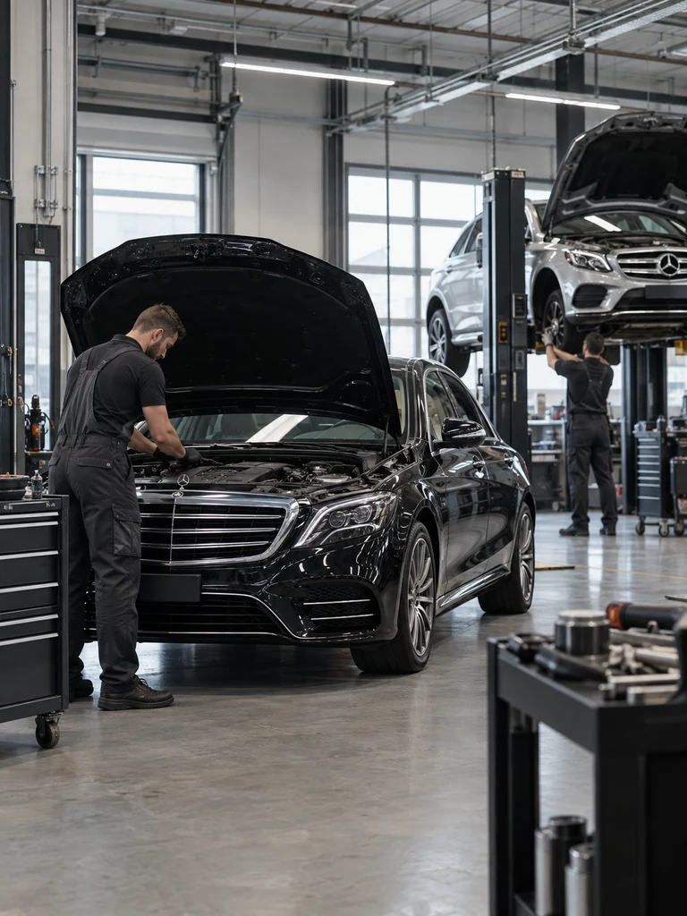 Mercedes в ремзоне